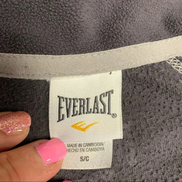 Everlast gray fitted fleece full zip jacket size S - Picture 9 of 10